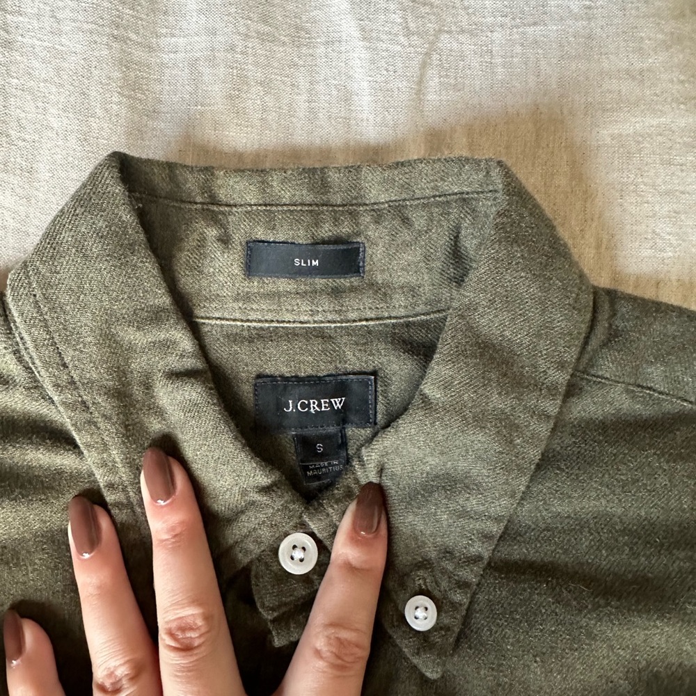 J Crew Thick Button Down Long Sleeve Shirt